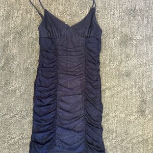 Lucy in the Sky Navy Blue Ruched Mini Dress - never worn!!